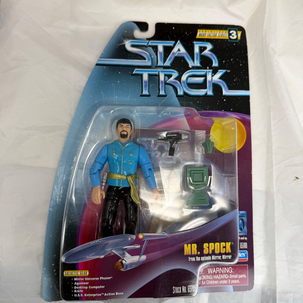Star Trek Mirror Mirror Mr Spock Figure Warp Factor Series 3 Playmates 1997